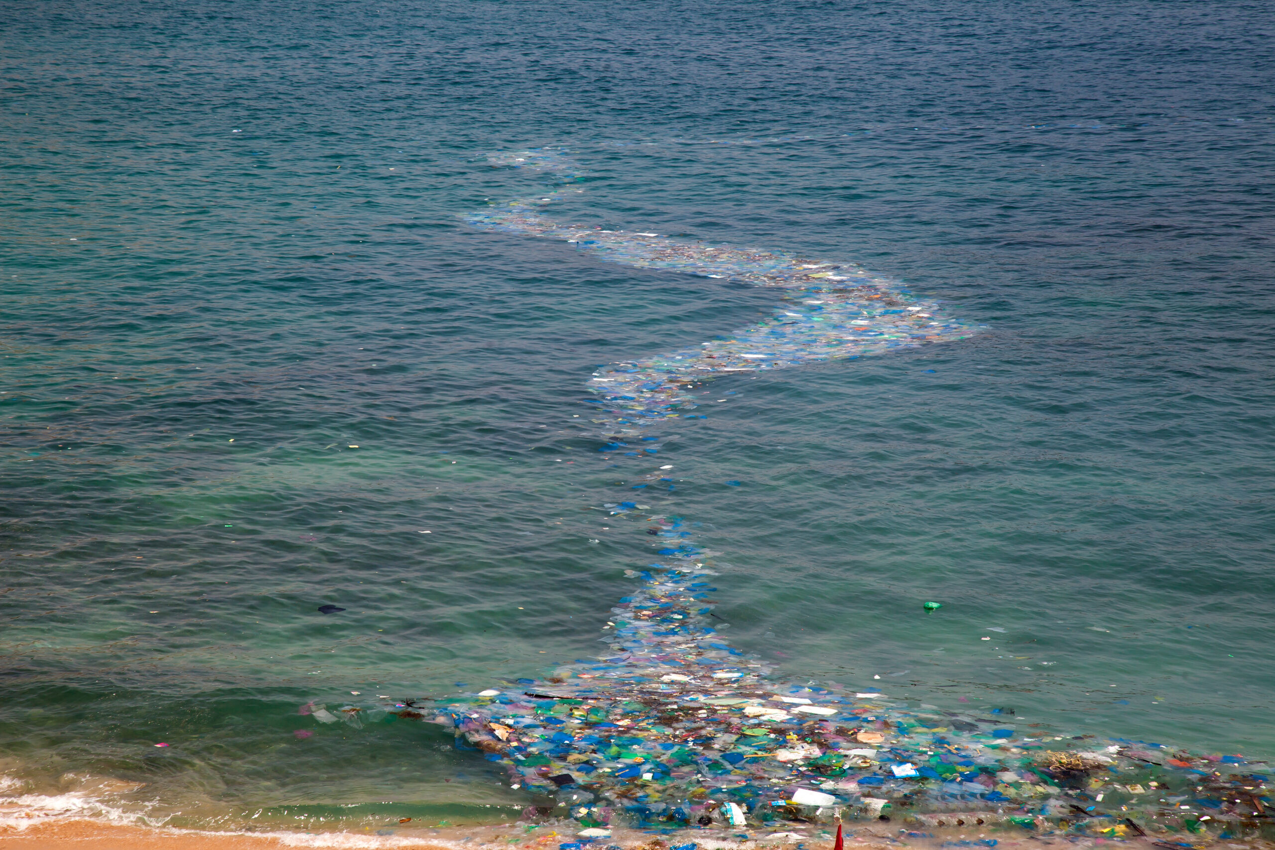 plastic trash in ocean off Vietnam